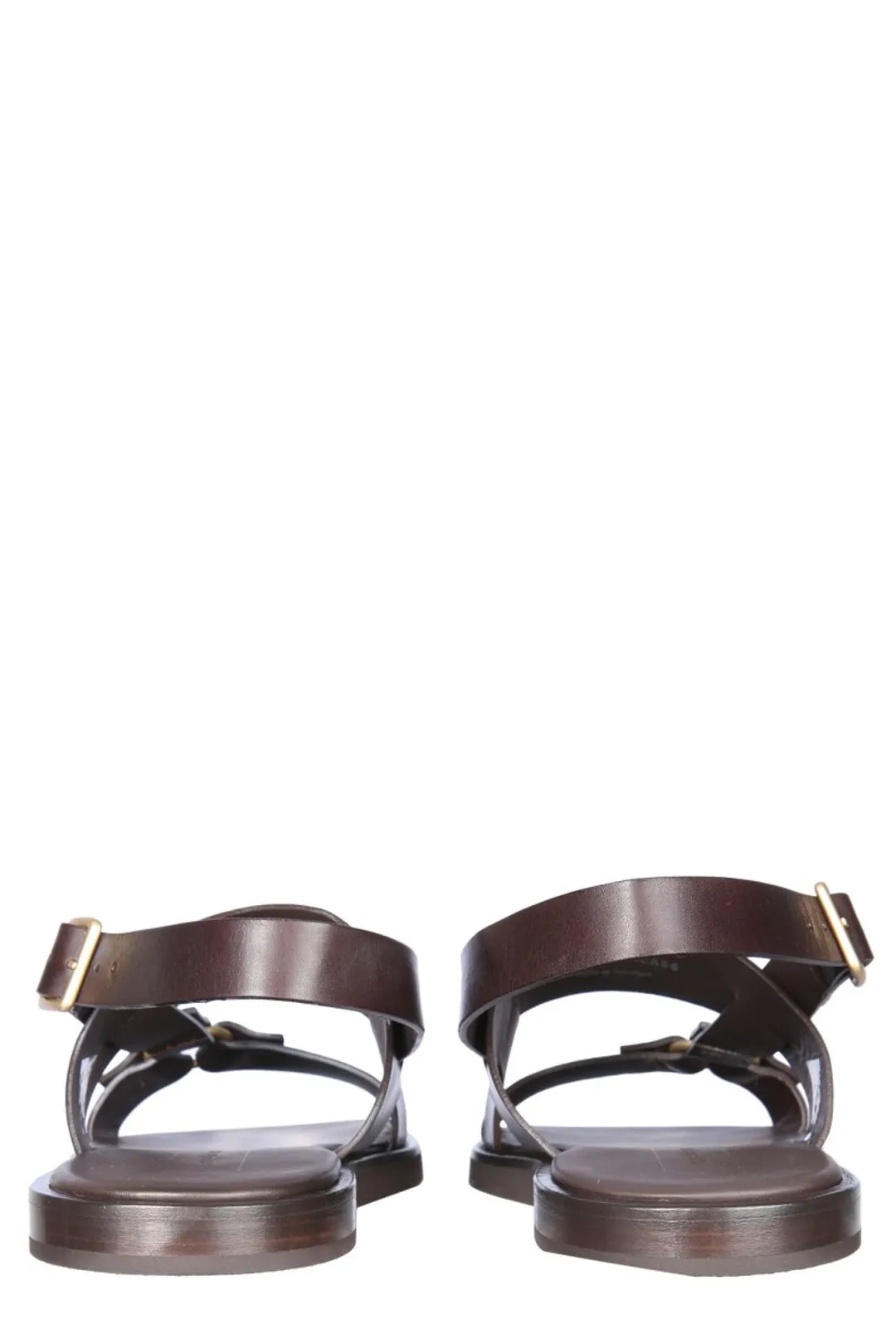 Ermenegildo Zegna Logo Detailed Open Toe Sandals