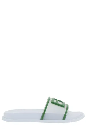 Fendi FF Logo Embossed Flat Slides