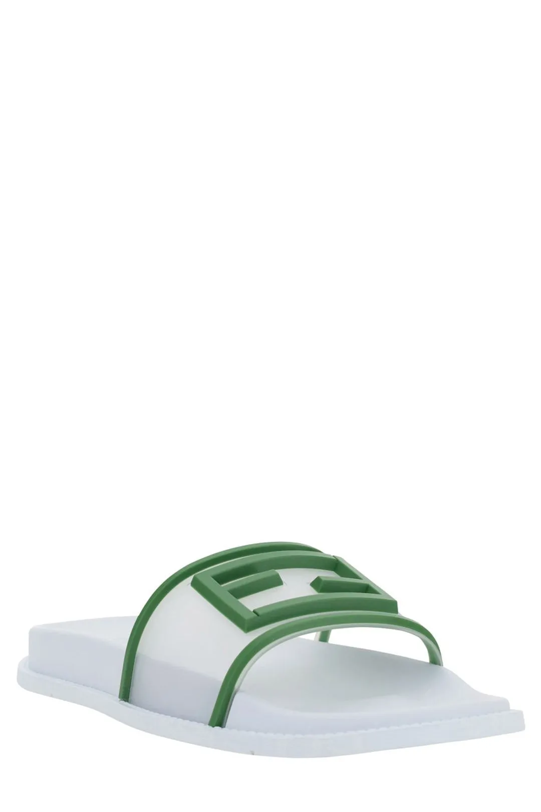Fendi FF Logo Embossed Flat Slides