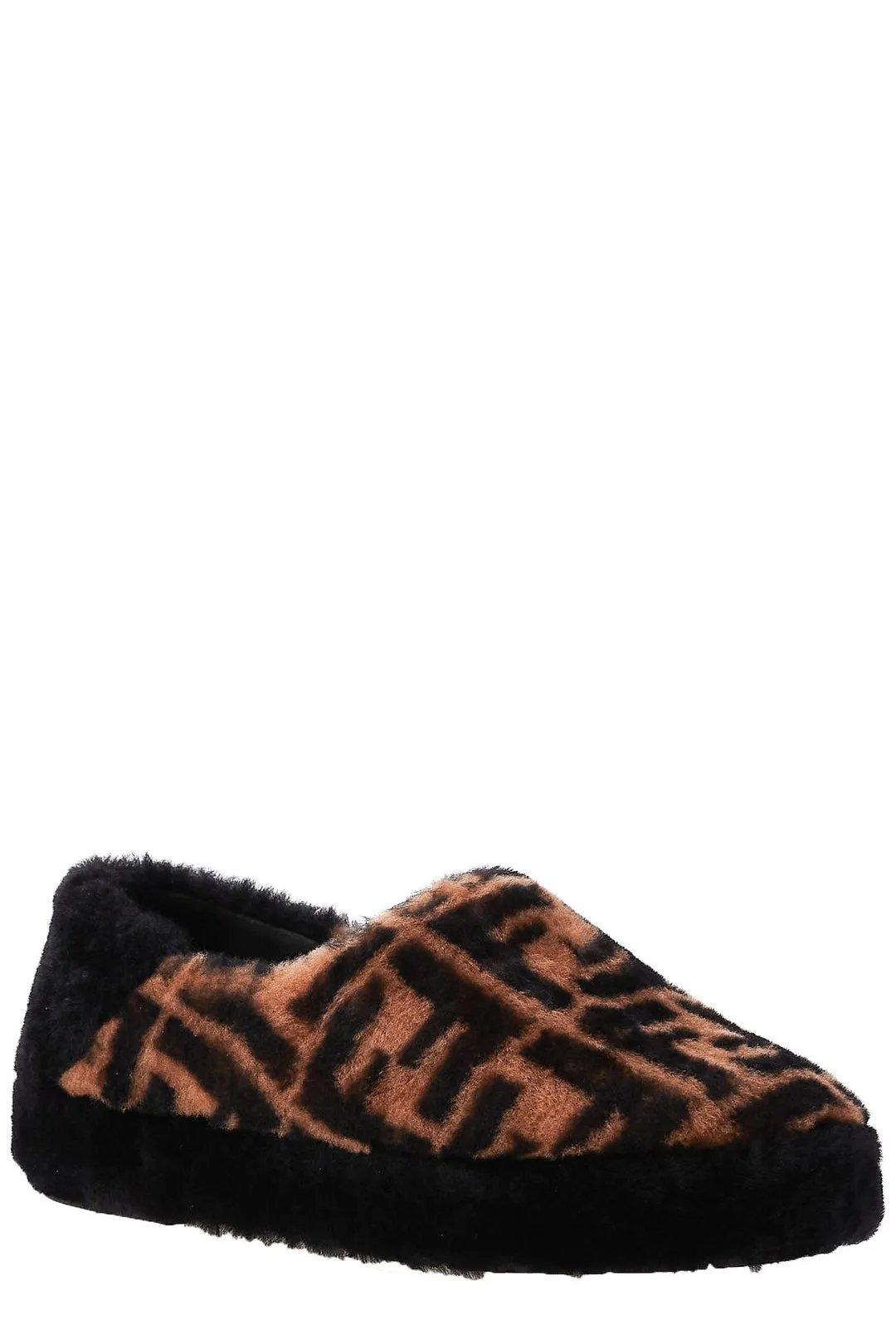 Fendi FF Print Shearling Loafers