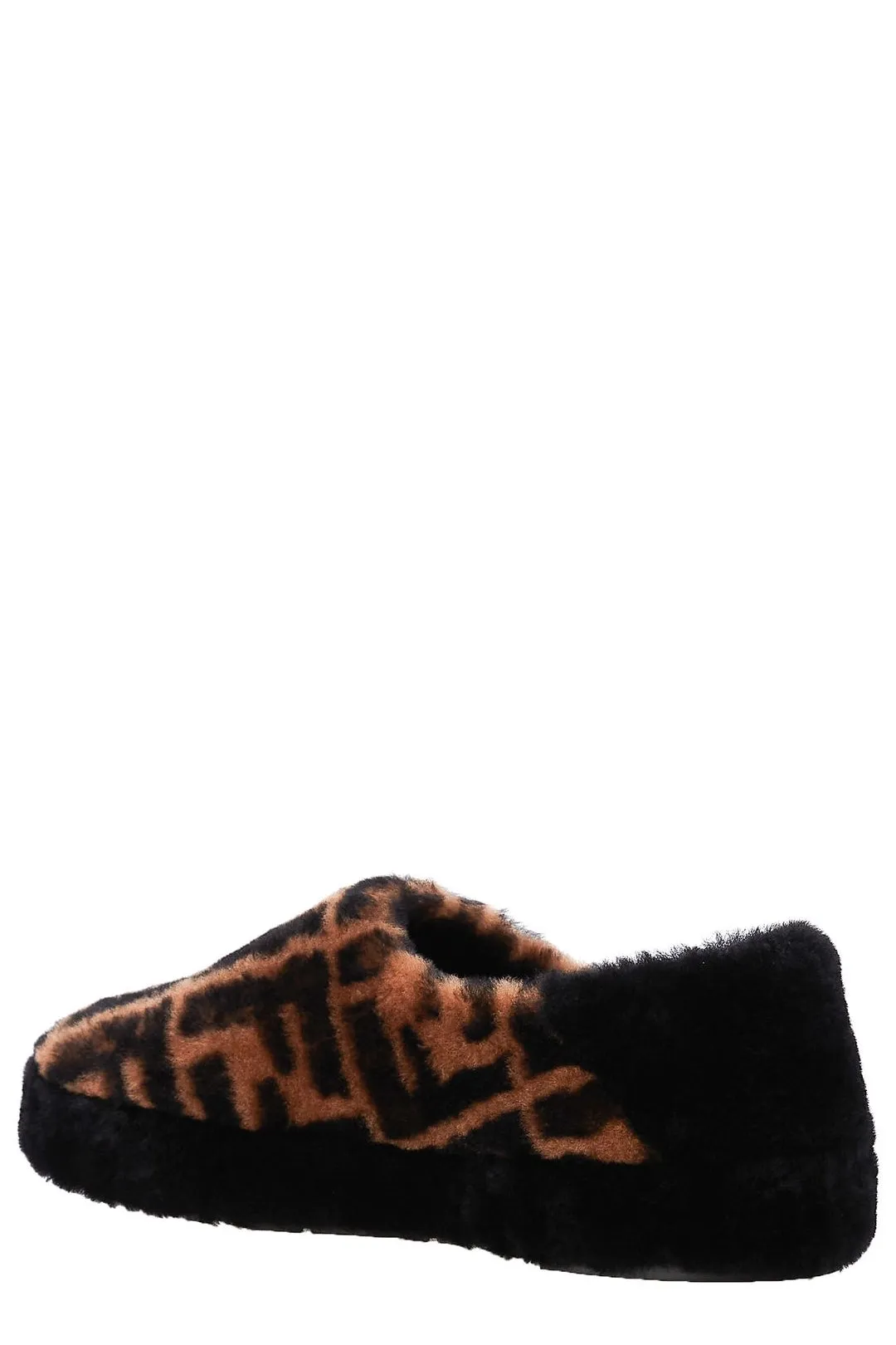 Fendi FF Print Shearling Loafers