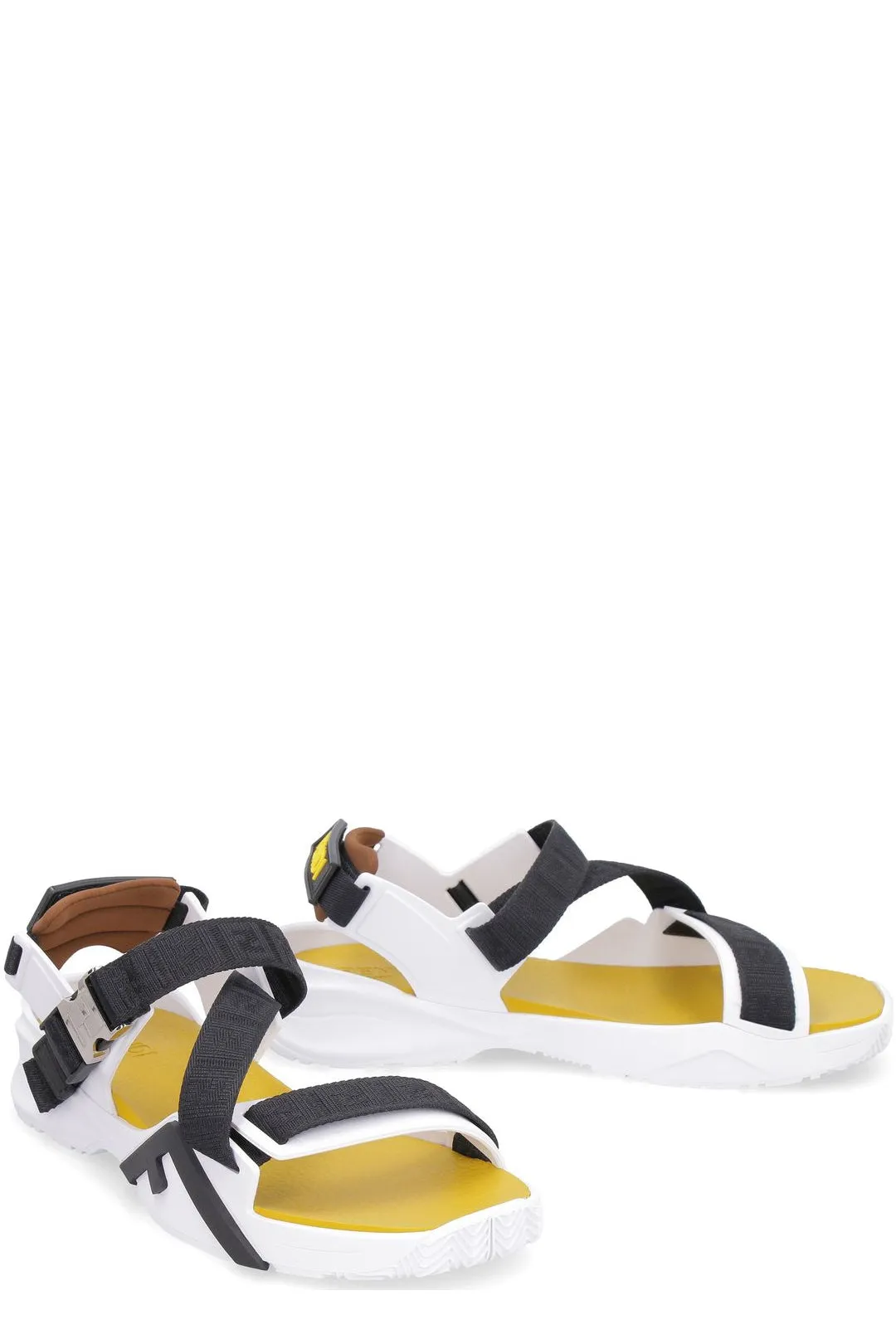 Fendi Flow FF Jacquard Touch Strapped Sandals