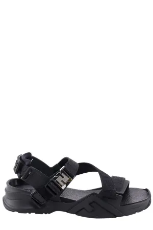 Fendi Flow FF Jacquard Touch Strapped Sandals