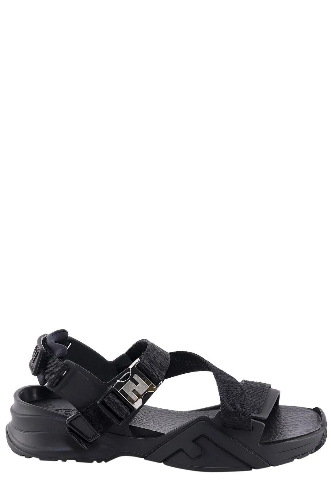 Fendi Flow FF Jacquard Touch Strapped Sandals