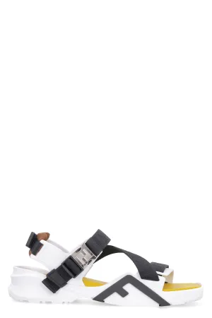 Fendi Flow FF Jacquard Touch Strapped Sandals