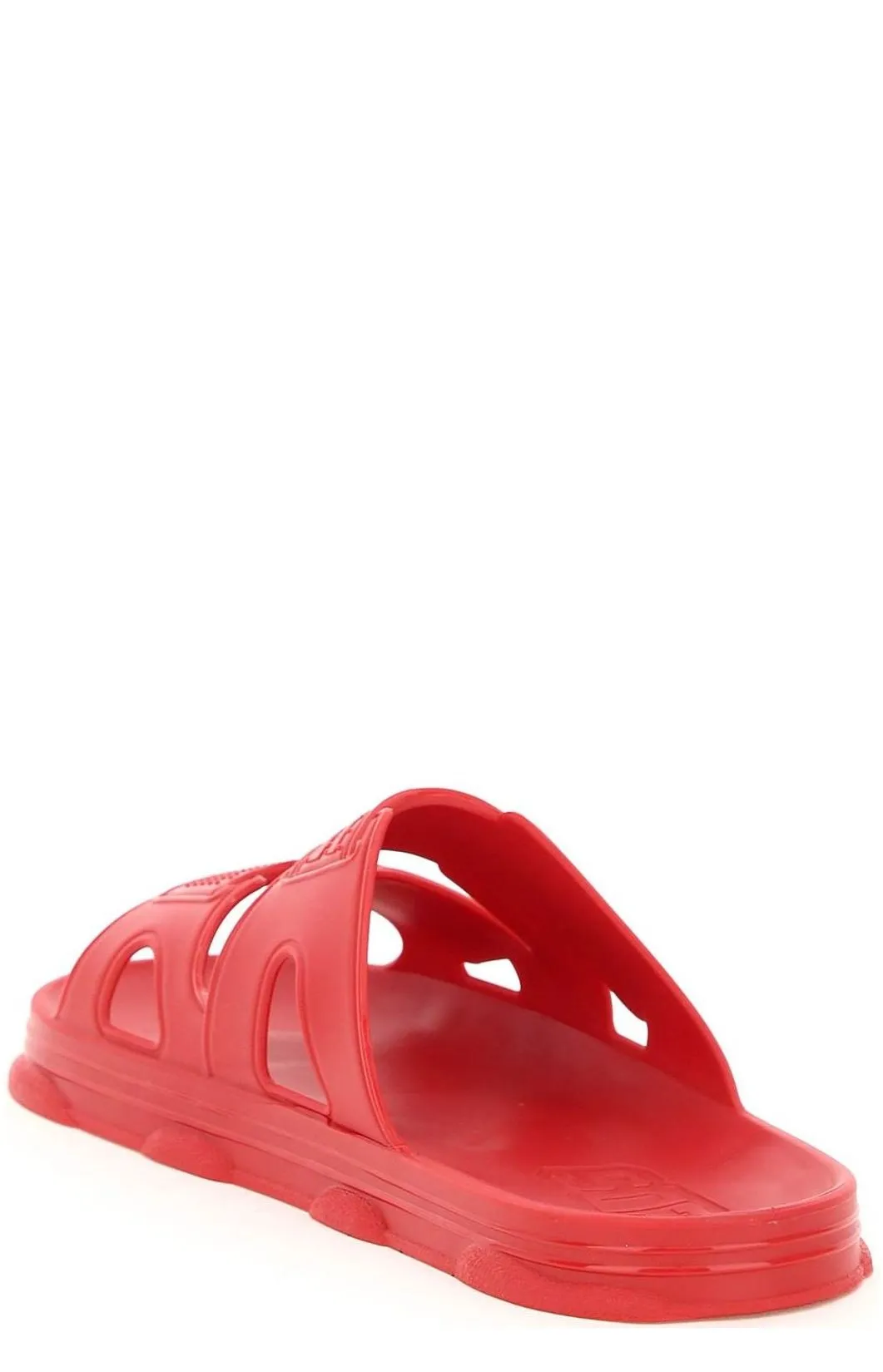 GCDS Logo Print Touch Strap Sandals