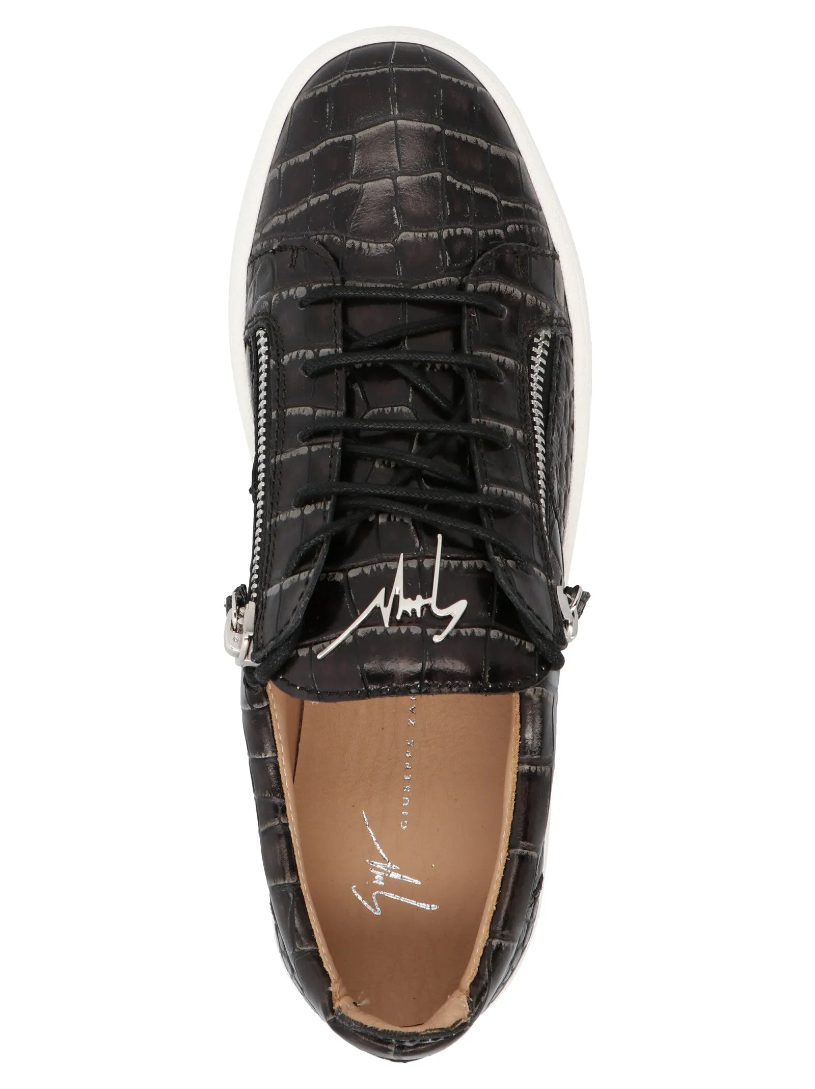 Giuseppe Zanotti Zip-Detailed Lace Up Sneakers