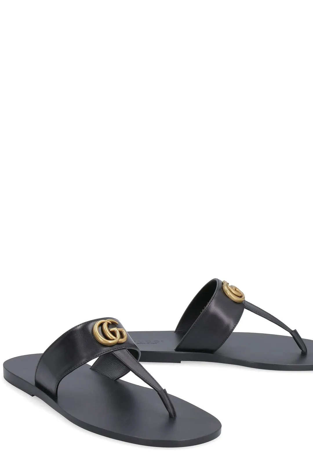 Gucci Double G Plaque Thong Sandals
