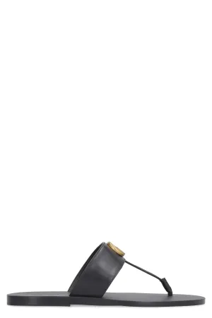 Gucci Double G Plaque Thong Sandals
