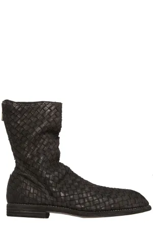 Guidi Braided Back-Zip Boots