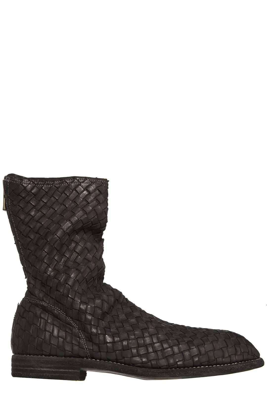 Guidi Braided Back-Zip Boots