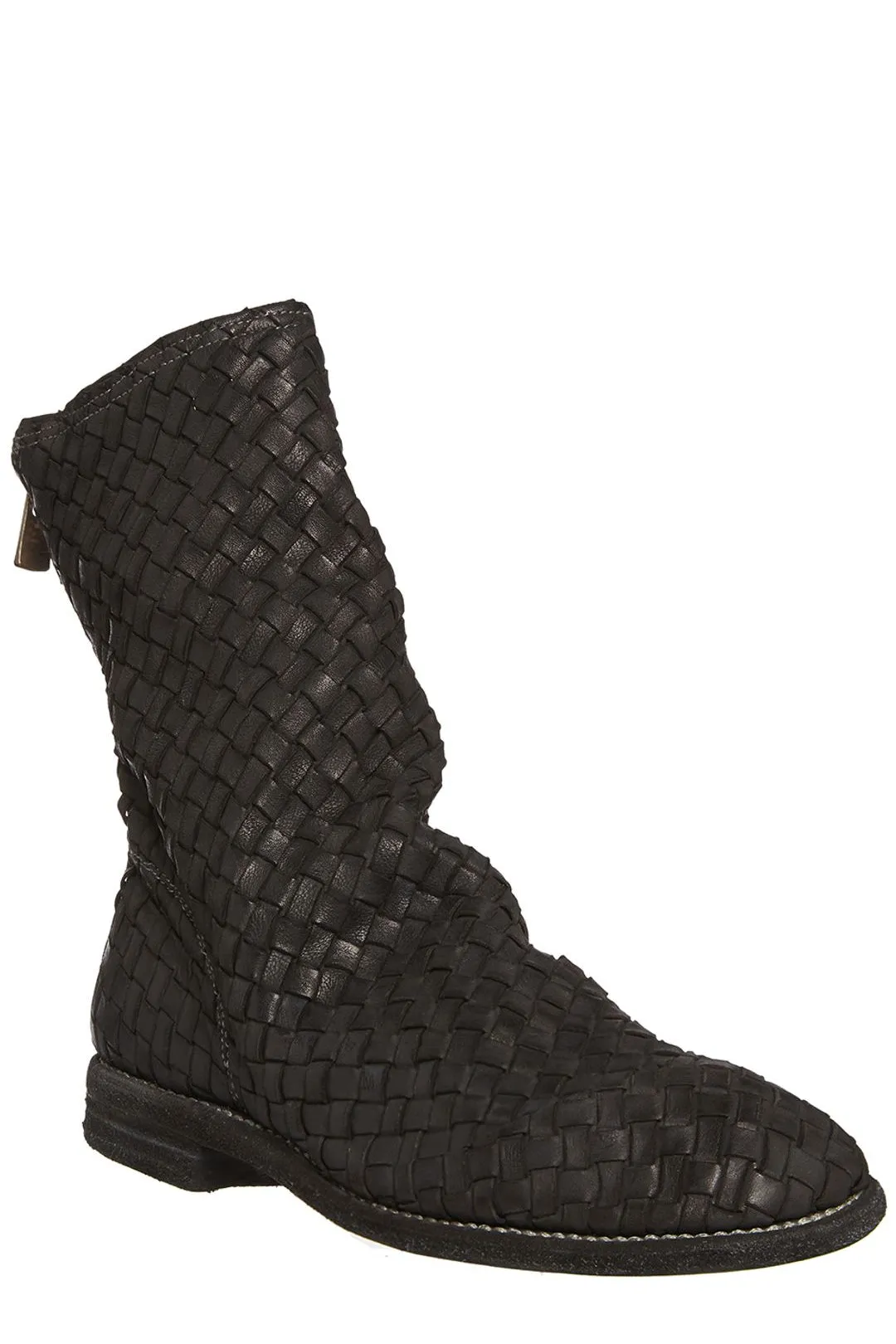 Guidi Braided Back-Zip Boots