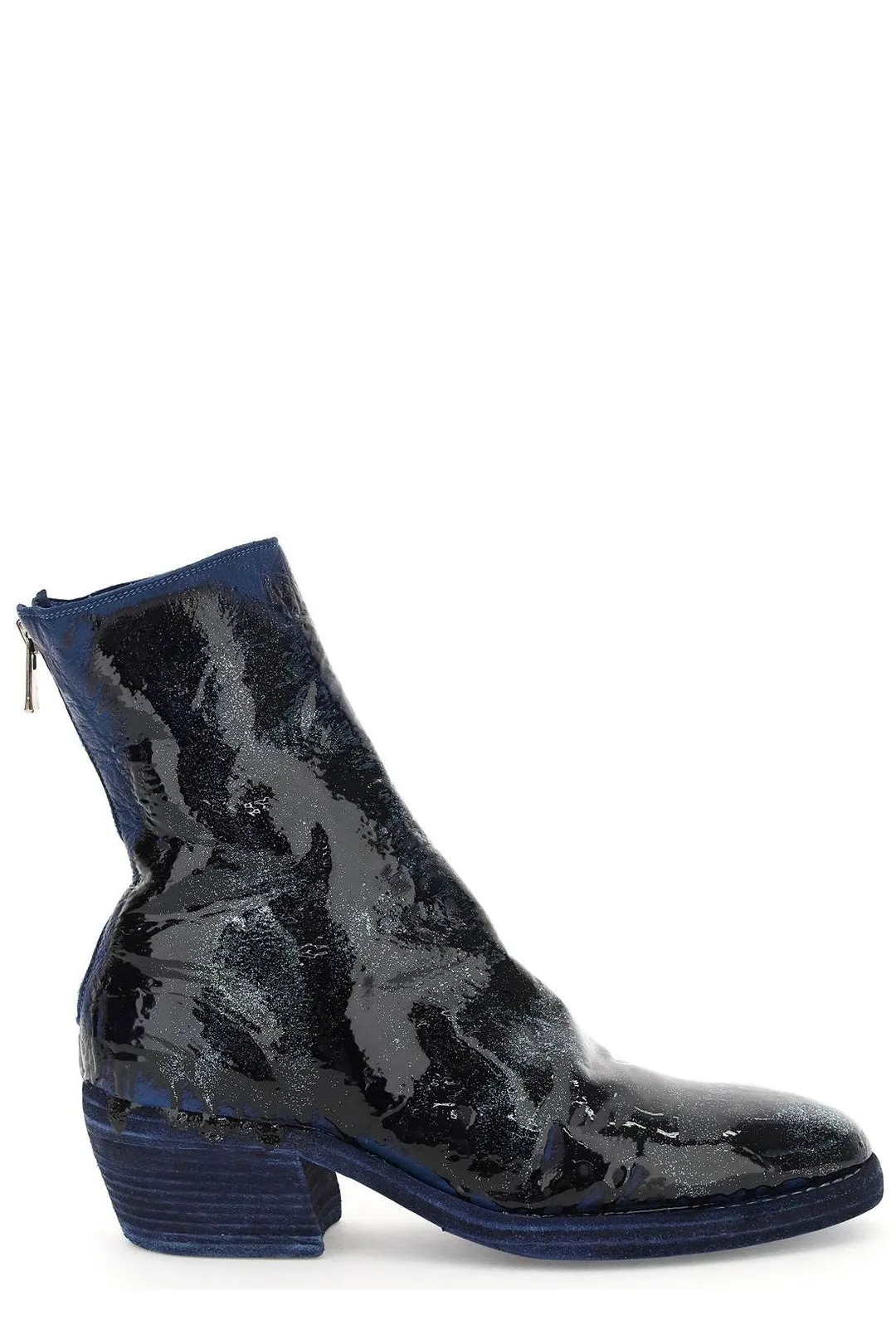 Guidi Glitter-Detailed Ankle Boots