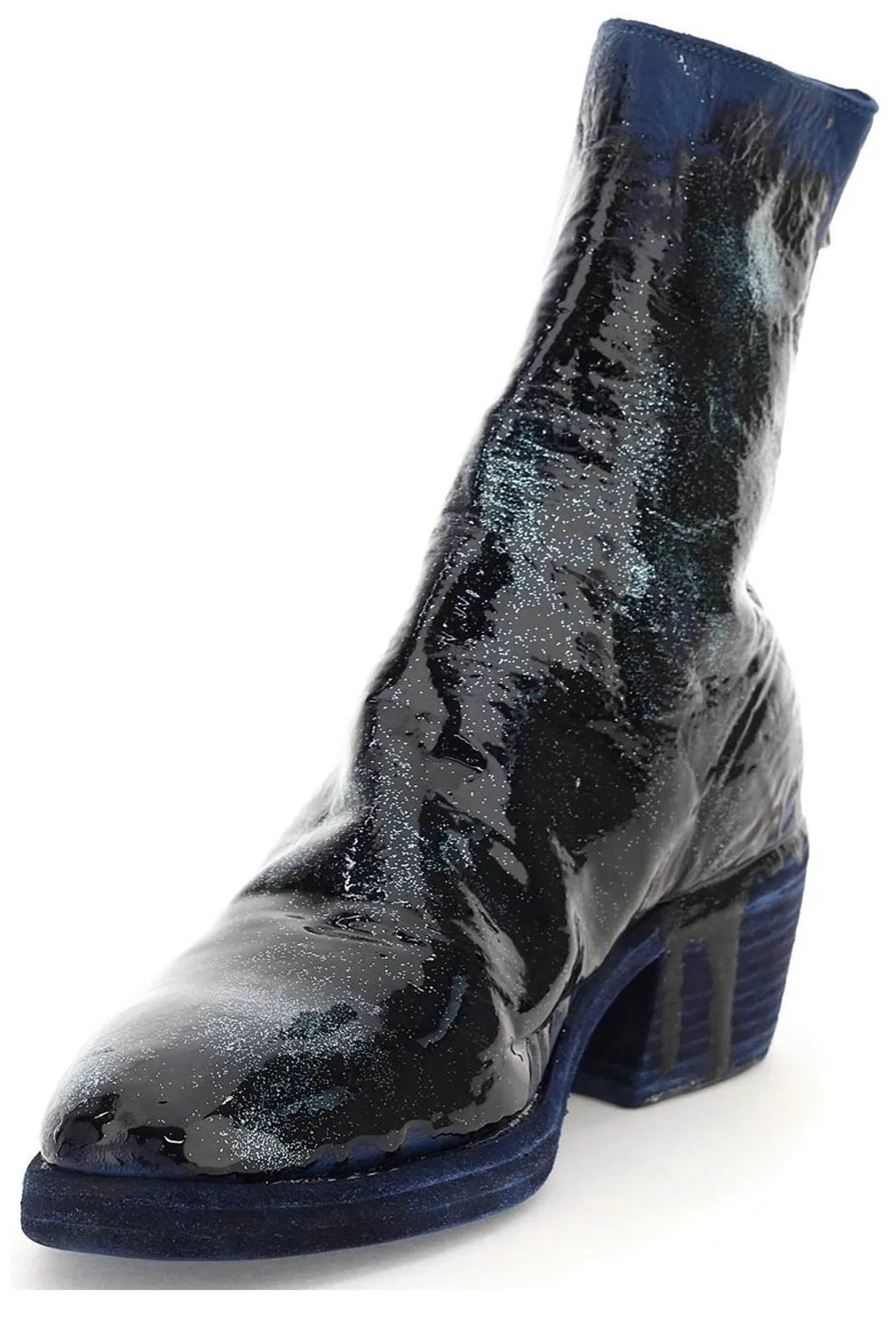 Guidi Glitter-Detailed Ankle Boots