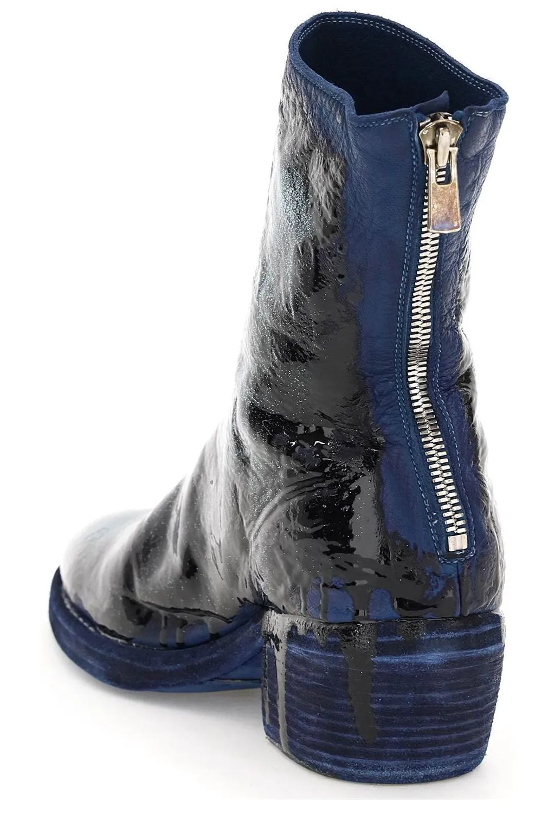 Guidi Glitter-Detailed Ankle Boots
