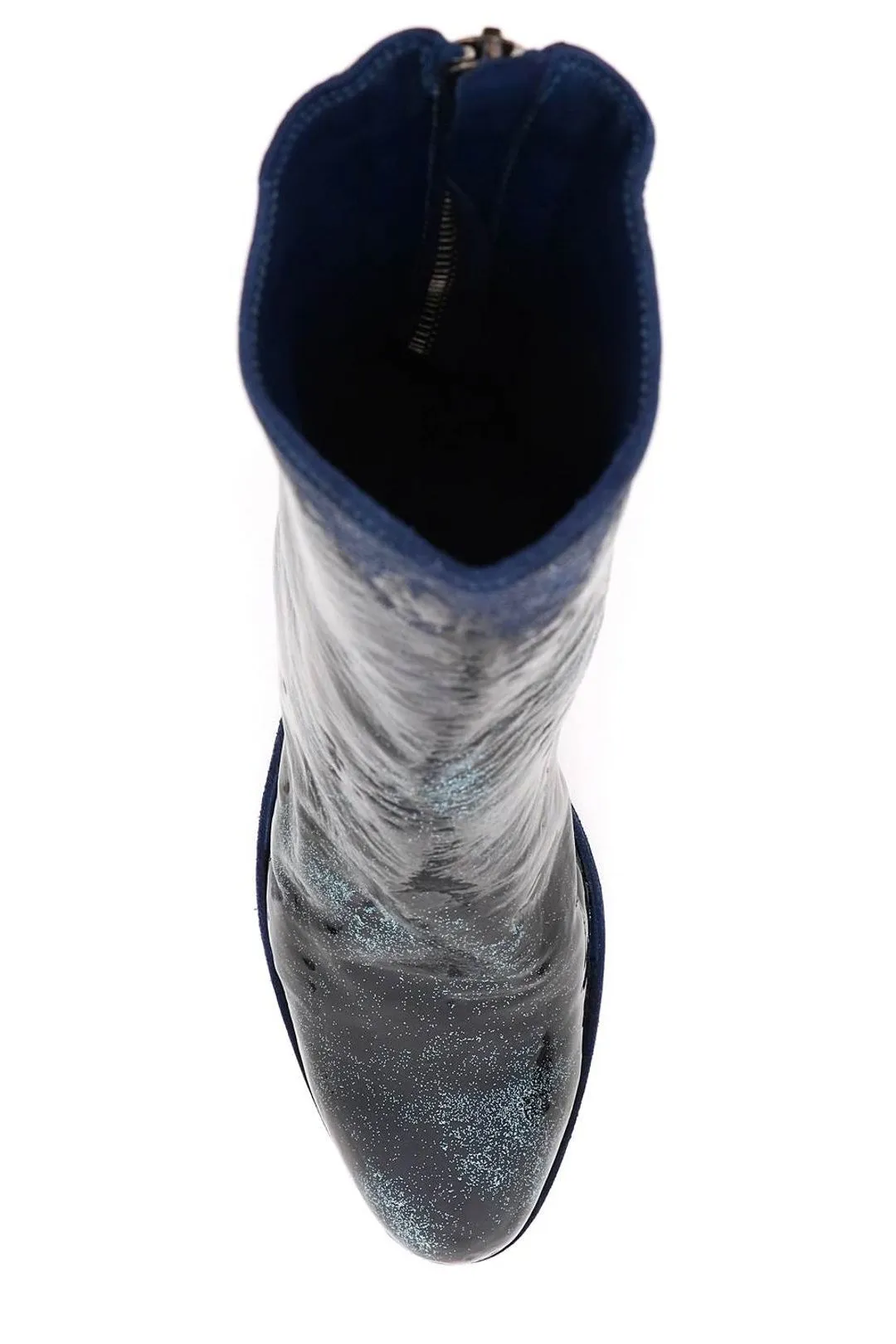 Guidi Glitter-Detailed Ankle Boots