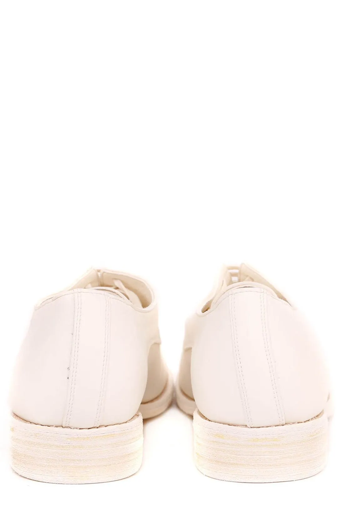 Guidi Lace Up Round Toe Aged Effect Shoes