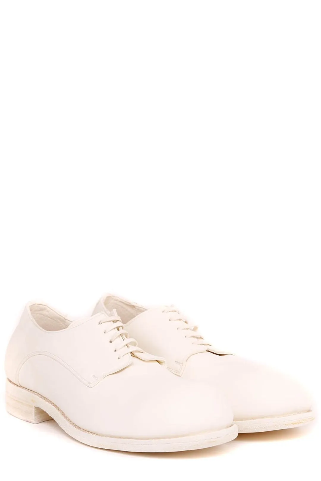 Guidi Lace Up Round Toe Aged Effect Shoes