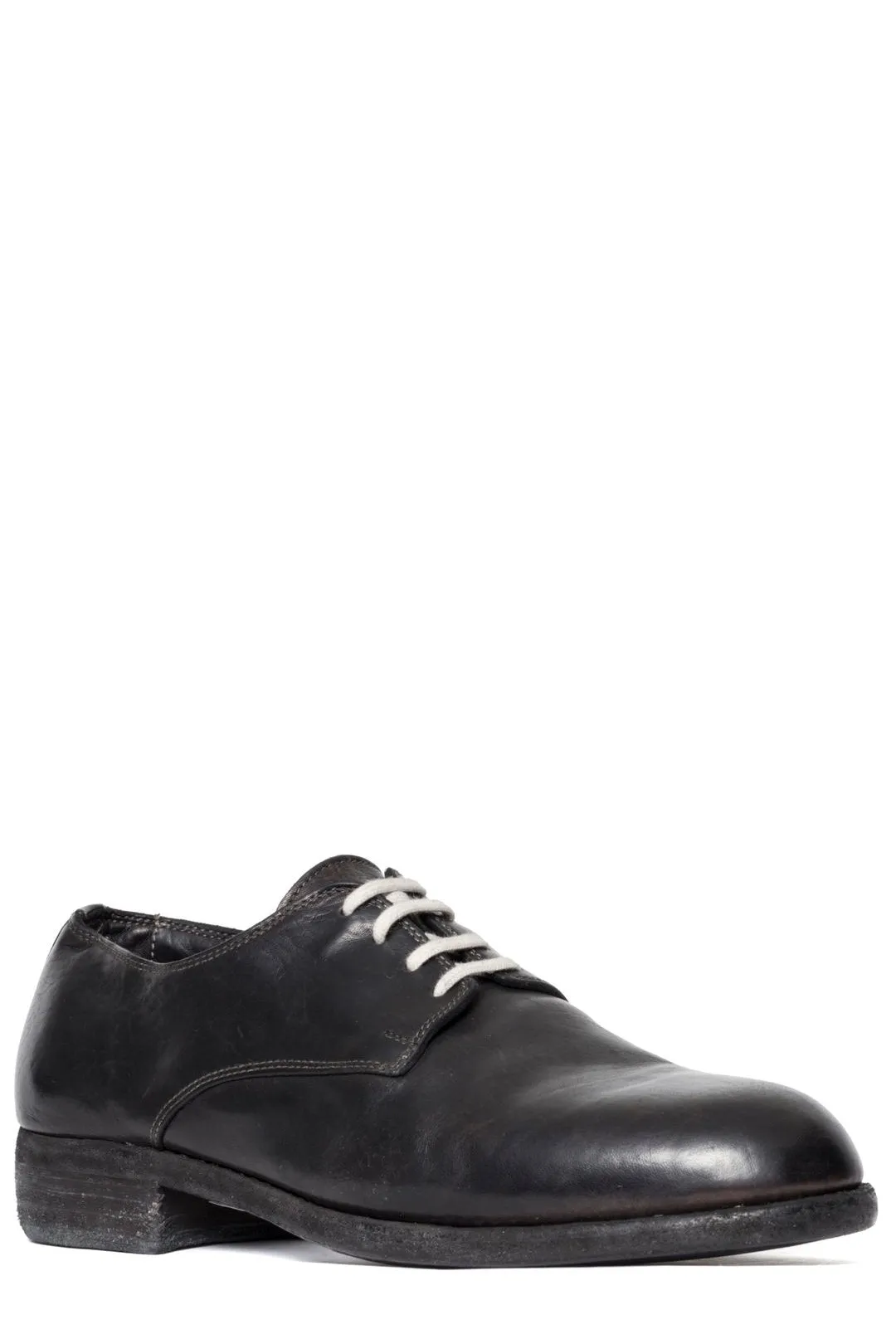 Guidi Round-Toe Lace-Up Shoes