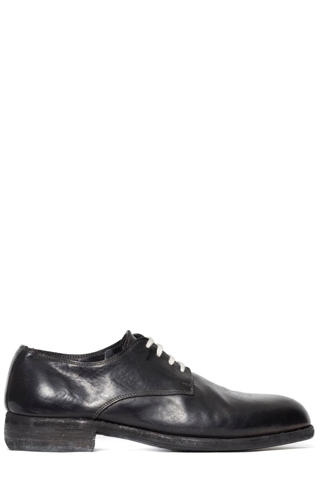 Guidi Round-Toe Lace-Up Shoes