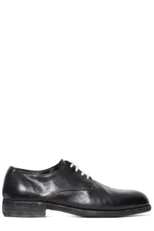 Guidi Round-Toe Lace-Up Shoes