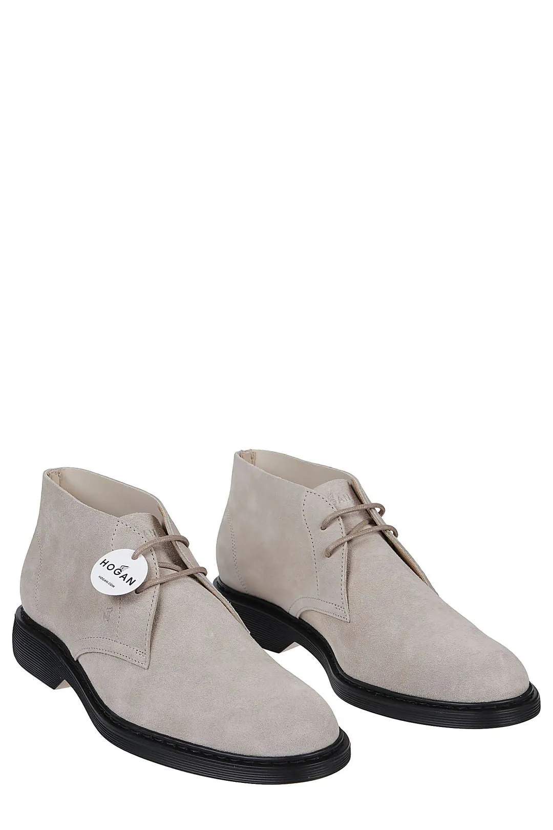 Hogan Almond Toe Lace-Up Boots