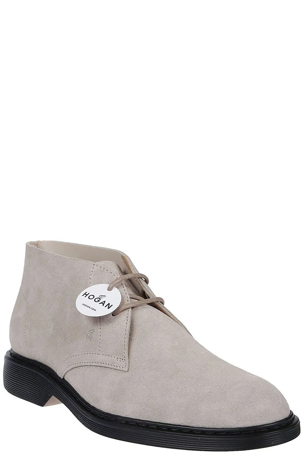Hogan Almond Toe Lace-Up Boots