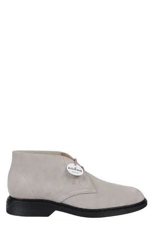 Hogan Almond Toe Lace-Up Boots