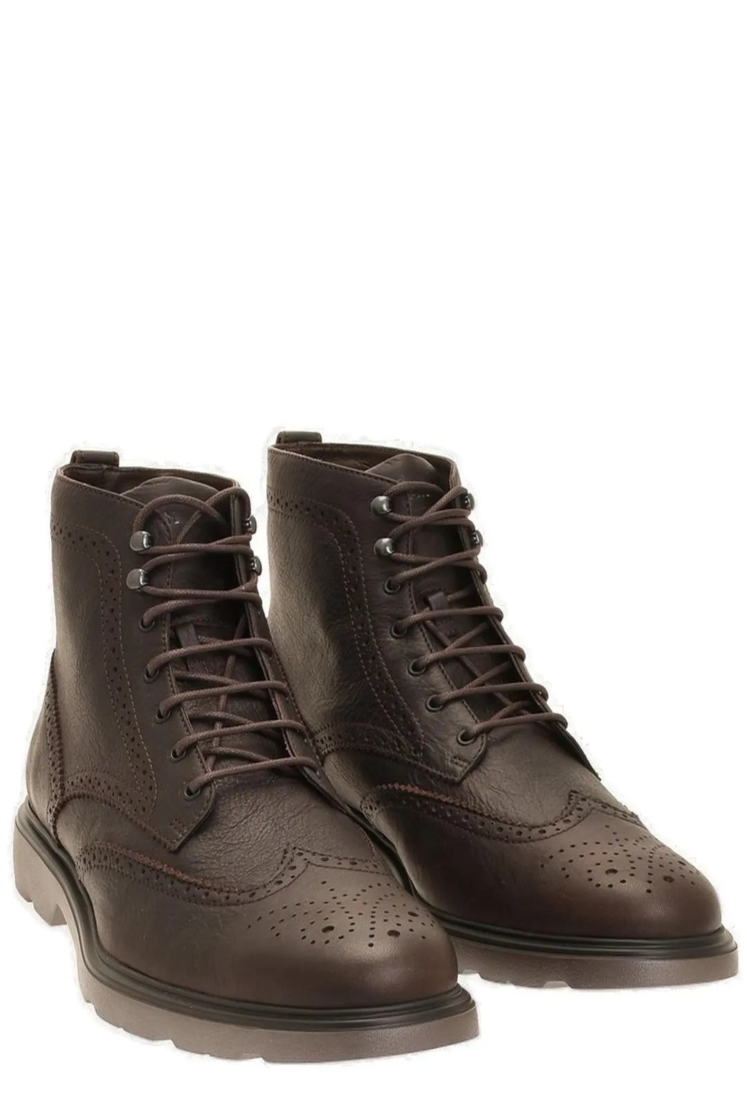 Hogan Lace-Up Ankle Boots