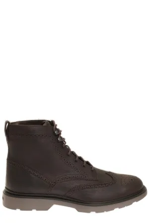 Hogan Lace-Up Ankle Boots