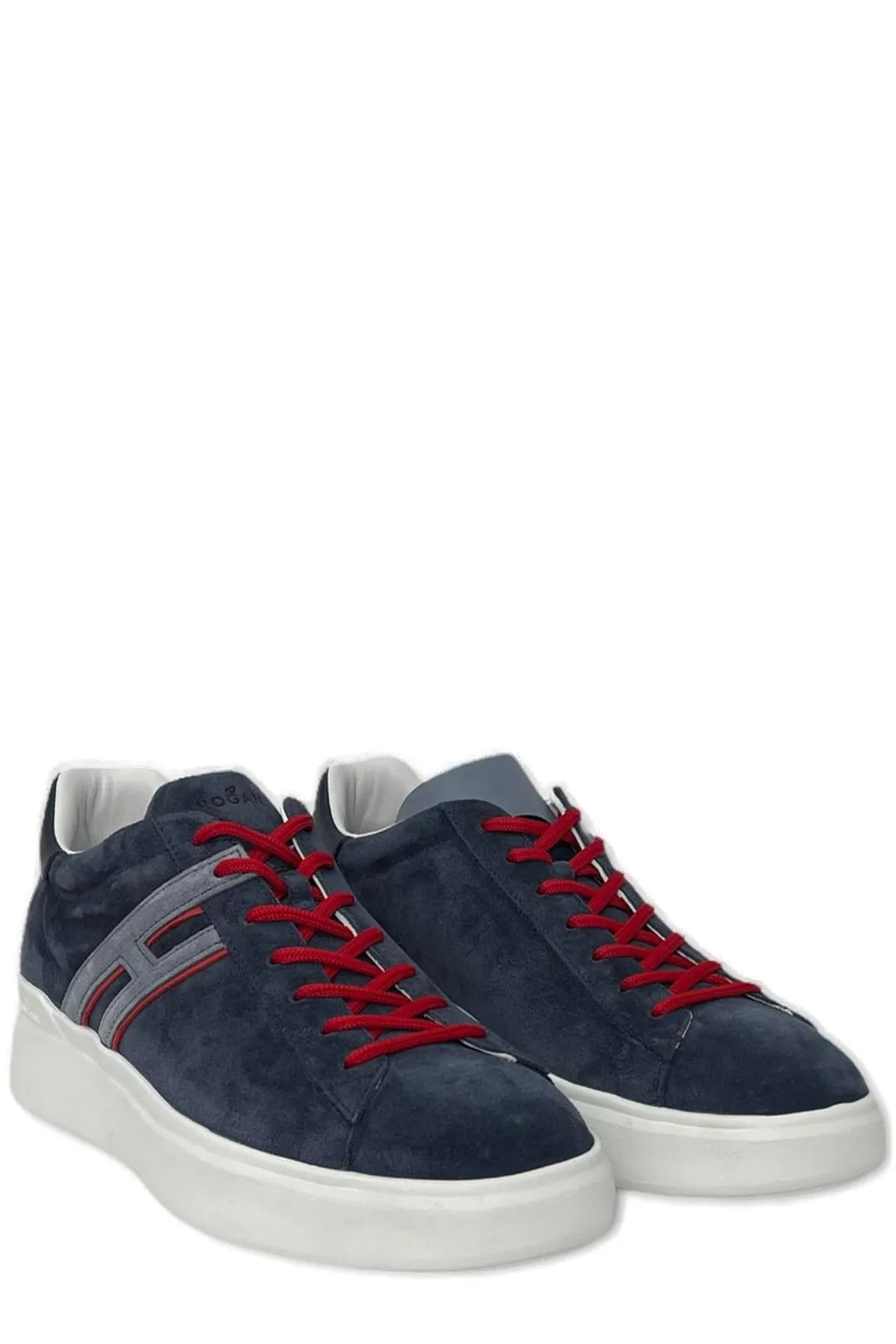 Hogan Logo Patch Lace-Up Sneakers