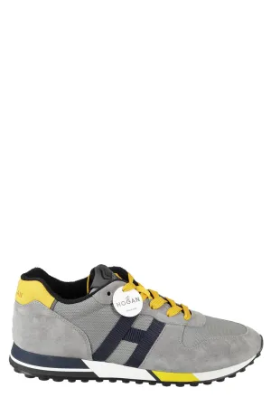 Hogan Logo Patch Lace-Up Sneakers