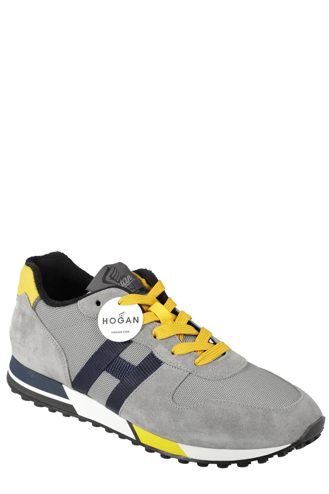 Hogan Logo Patch Lace-Up Sneakers