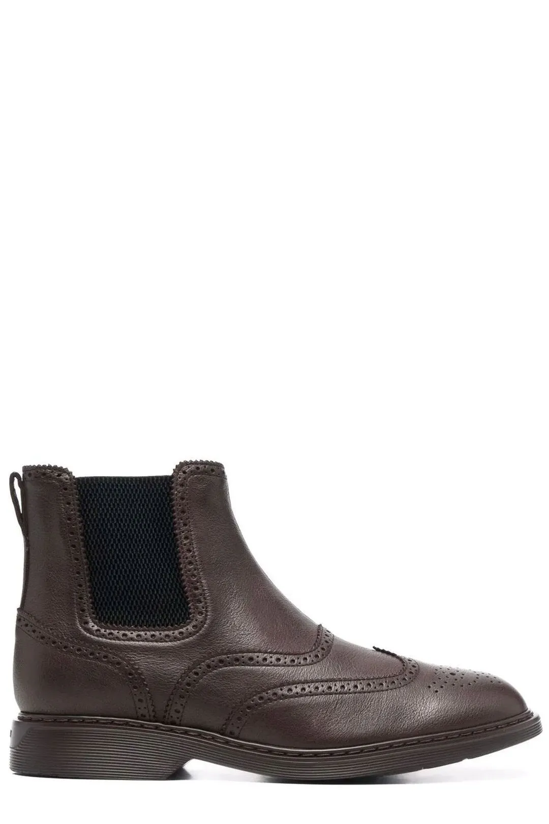 Hogan Perforated-Detailed Ankle Boots