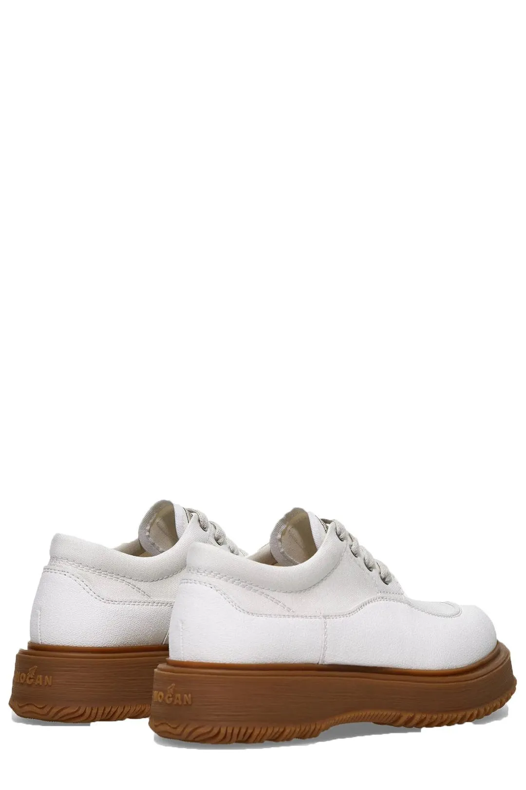 Hogan Untraditional Logo Embossed Lace-Up Shoes