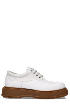 Hogan Untraditional Logo Embossed Lace-Up Shoes