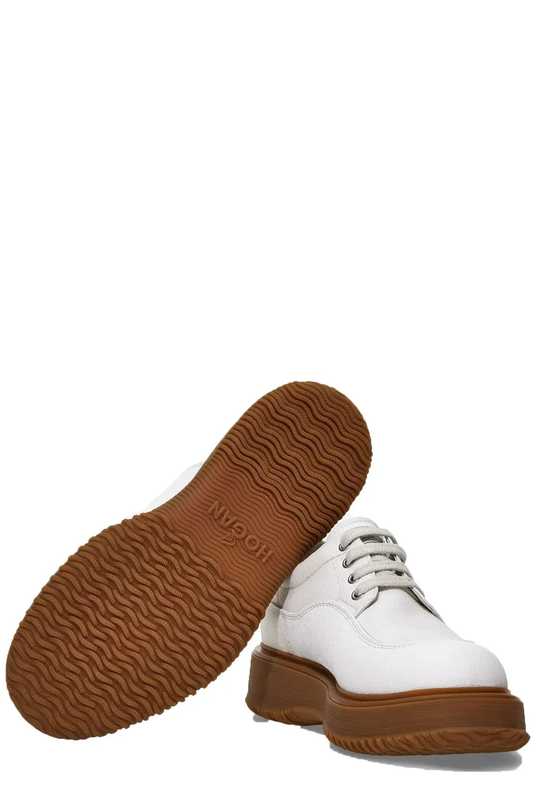 Hogan Untraditional Logo Embossed Lace-Up Shoes