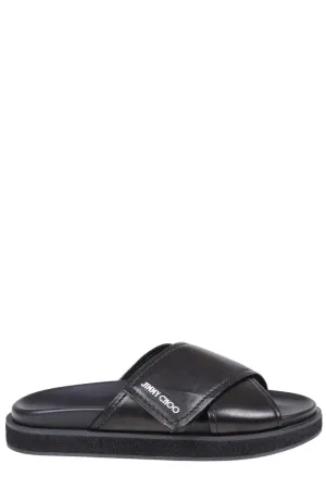 Jimmy Choo Logo Detailed Slip-On Sandals