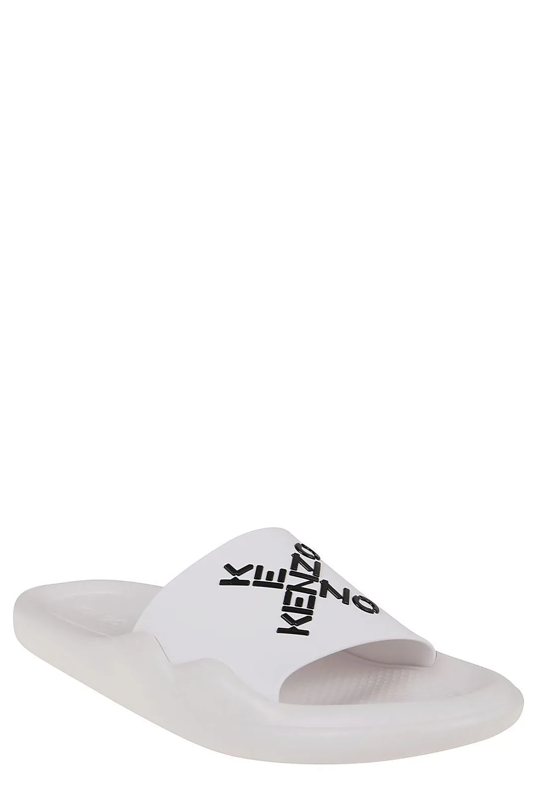 Kenzo Logo Printed Open Toe Slides