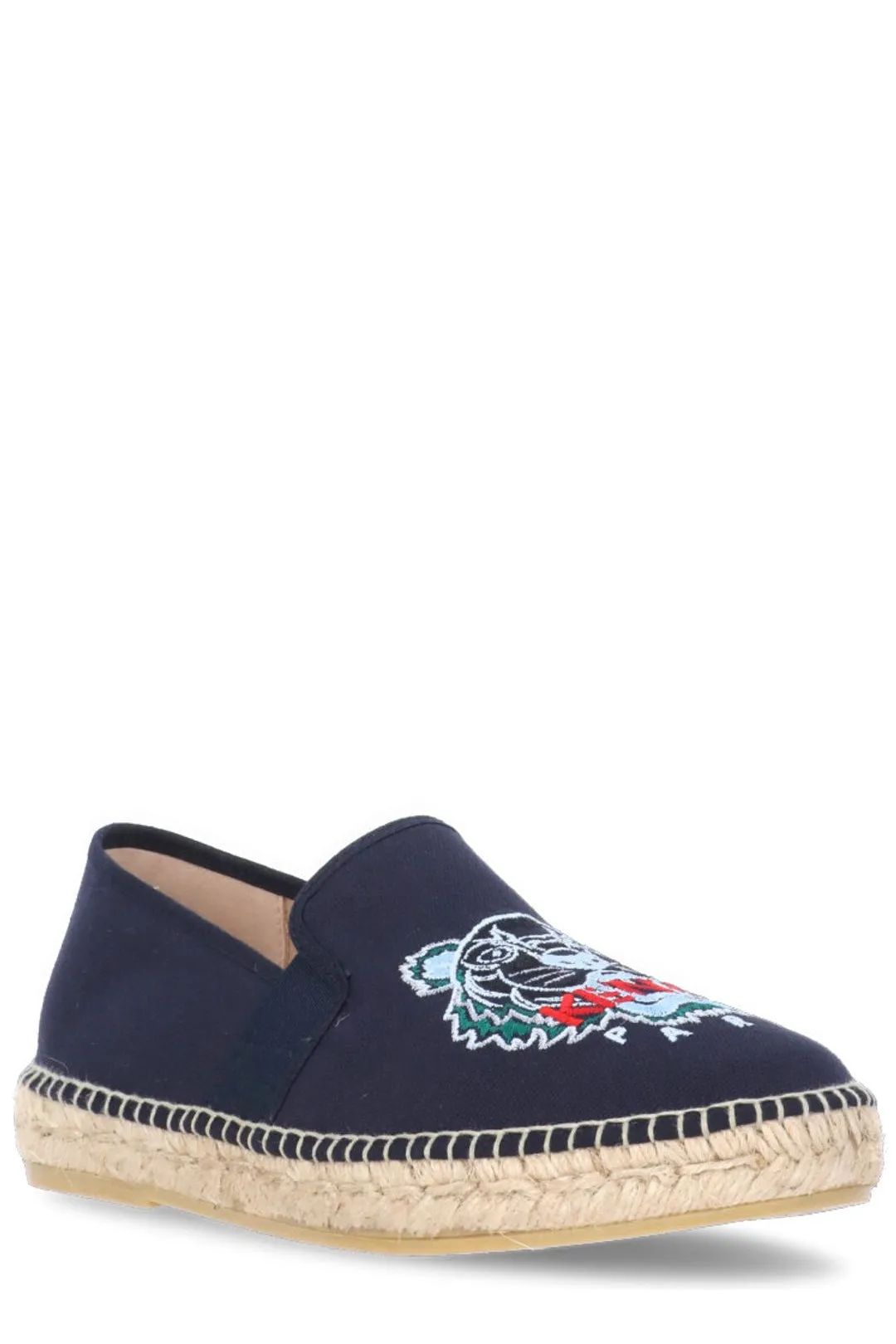 Kenzo Tiger Embroidered Round Toe Espadrilles