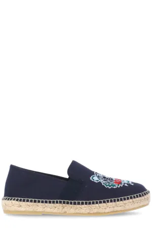 Kenzo Tiger Embroidered Round Toe Espadrilles