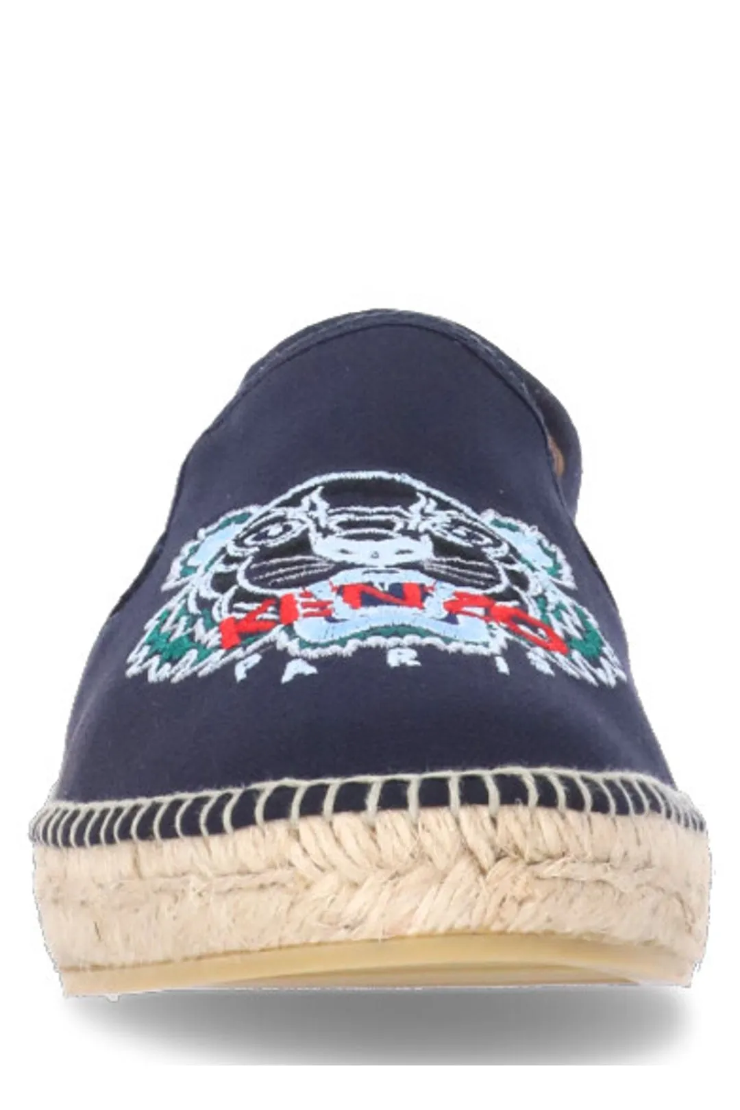 Kenzo Tiger Embroidered Round Toe Espadrilles
