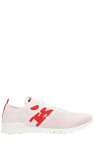 Kiton Round Toe Lace-Up Sneakers