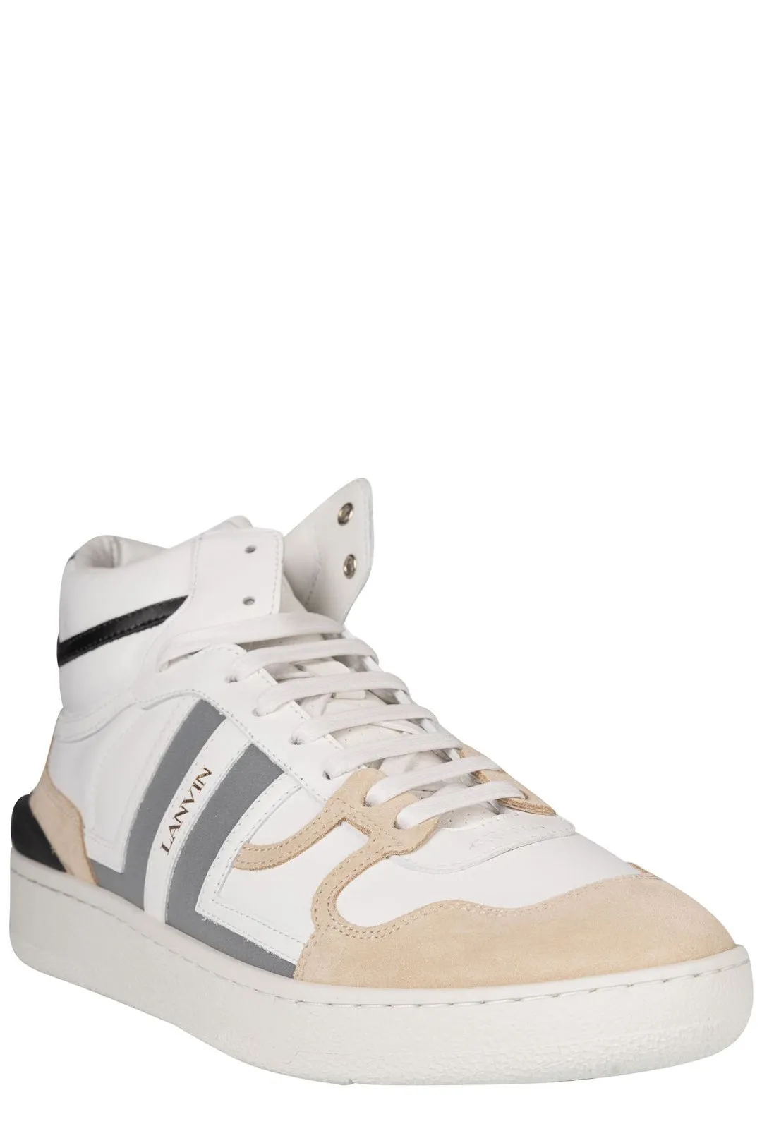 Lanvin Clay High-Top Panelled Sneakers