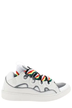 Lanvin Curb Logo Embossed Sneakers