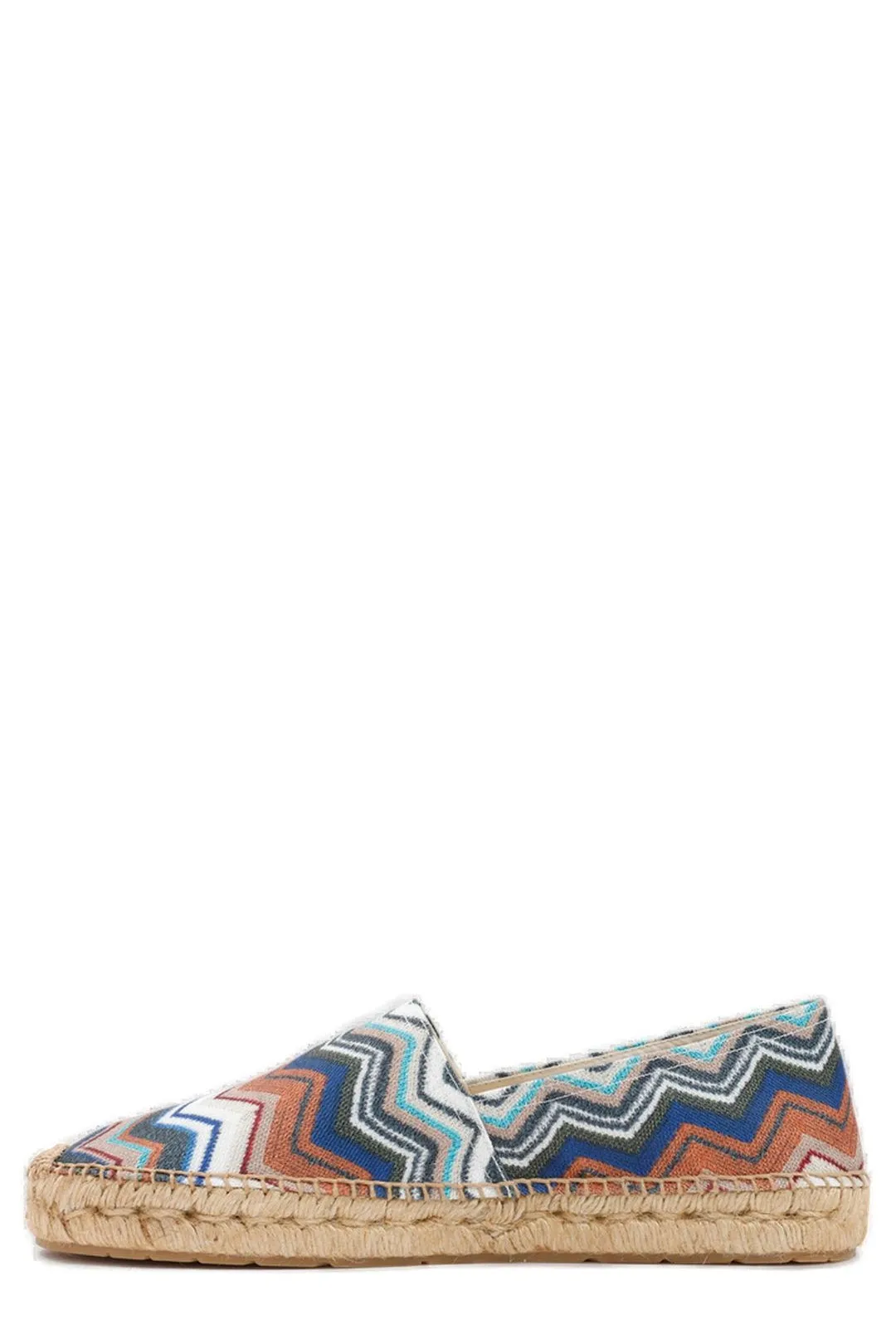 M Missoni Zigzag Pattern Slip On Espadrilles
