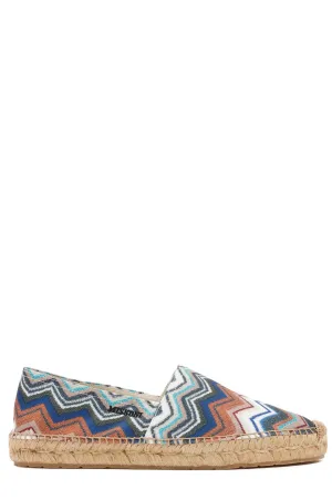 M Missoni Zigzag Pattern Slip On Espadrilles
