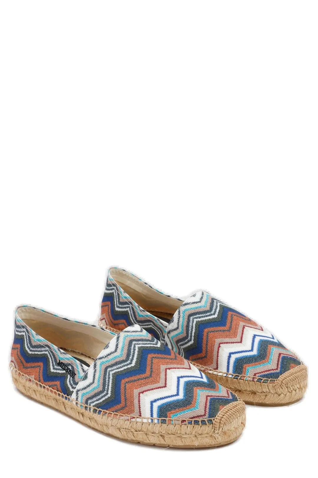 M Missoni Zigzag Pattern Slip On Espadrilles