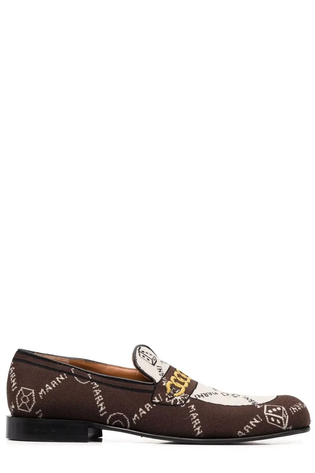 Marni Jacquard Knitted Moccasins