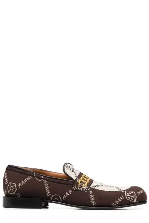 Marni Jacquard Knitted Moccasins